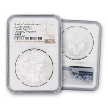 2021 Silver Eagle-San Francisco Mint-NGC 69