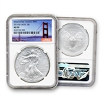 2011 Silver Eagle - S - Bridge Label - NGC 70