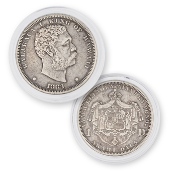 1883 Hawaiian Dollar-King Kalakaua I-US Mint