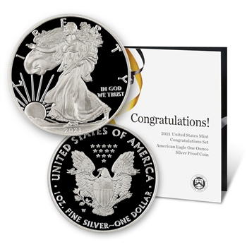 2021 Silver Eagle - West Point Proof - Congratulations Set