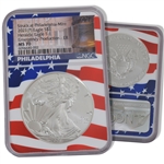 2021 Silver Eagle - P Emergency - Flag Core - NGC 70