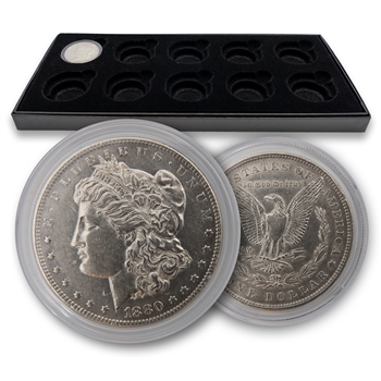 1880s Philadelphia Mint Morgans-10 pc-Unc w/ EasyPay #1