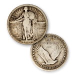 1917 Standing Liberty Quarter - San Francisco Type 1  Circulated