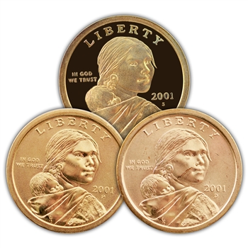 2001 Sacagawea Dollar - PDS - Capsules