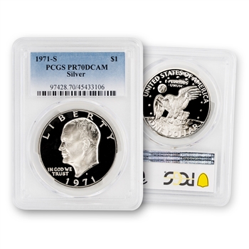 1971 Eisenhower Dollar-Silver Proof-PCGS 70