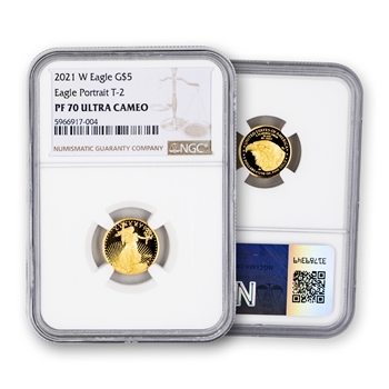 2021 American Eagle $5 - Type 2 Proof - NGC 70