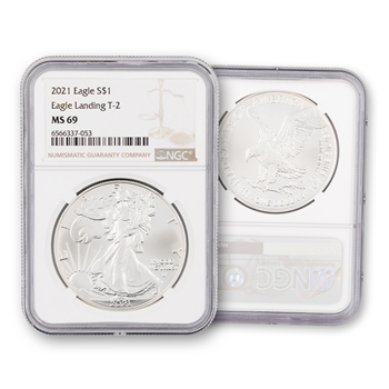 2021 Silver Eagle T1(W) / T2(S) Reverse Proof 2pc Set - OGP