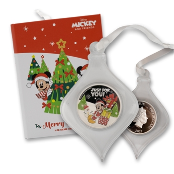 2021 Seasons Greetings-Disney-Silver 1oz Ornament