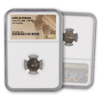 The Three Wisemen - The Silver Drachms of Azes - NGC HG
