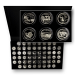 1999 to 2009 50 State Quarters with Album Display - Proof - 56 coins