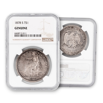 1878 Trade Dollar-San Francisco-NGC Genuine