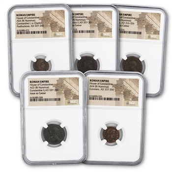 House of Constantine 5 coin set - NGC
