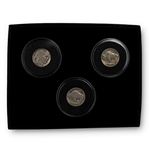 Buffalo Nickel Mint Mark Collection with Display Box-Philadelphia, Denver, and San Francisco Mint-Display Box