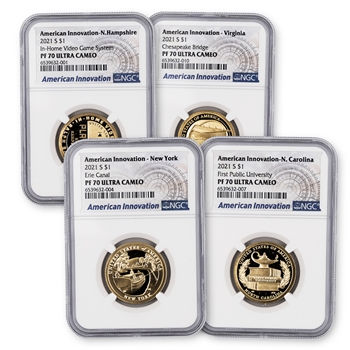 2021 American Innovation Proofs - 4pc Set - NGC 70