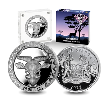 2022 Sierra Leone-The Wild 5-2oz Silver-Antelope #3