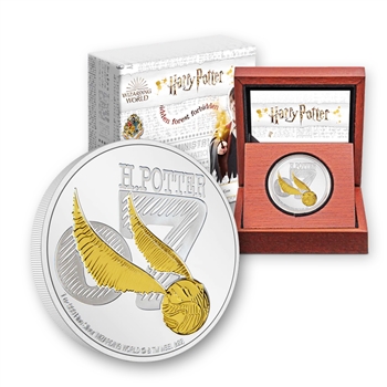 2022 Harry Potter 1oz Silver - Golden Snitch - $2 Niue