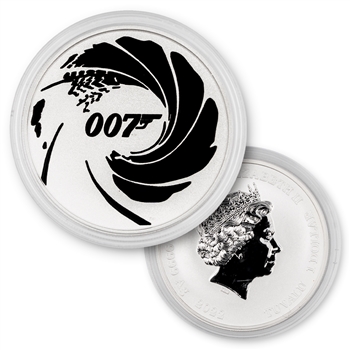 2022 Tuvalu  - James Bond 007 - 1oz Silver - Diamonds