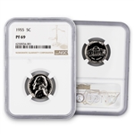 1955 Jefferson Nickel - Proof - NGC 69 ( Finest )