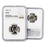 1956 Jefferson Nickel - Proof - NGC 69 ( Finest )