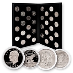 Complete Eisenhower Dollars with Album Display - P, D, & S - UNC & Proof