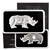 2022 SI African Black Rhino - 1oz Shaped Silver - AOA