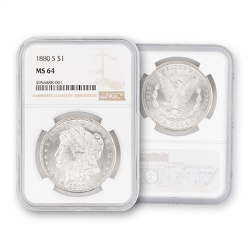 1880 Morgan Dollar - San Francisco - NGC 64