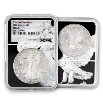 2022 Silver Eagle-W Burnished-NGC 69 Eagle Core