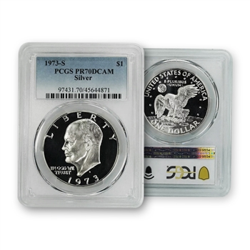 1973 Eisenhower Dollar-Silver Proof-PCGS 70