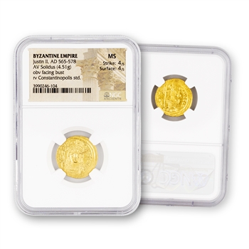 Byzantine Gold-Solidus-NGC MS