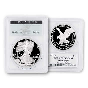 2022 - San Francisco - Silver Eagle Proof-PCGS 70 Premier-Adv Release