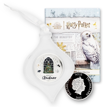 2022 Seasons Greetings-Harry Potter-1oz Silver Ornament