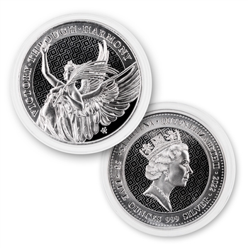 2022 St Helena 5oz Silver-Queens Virtues