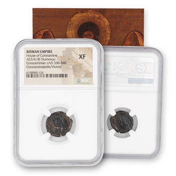 Roman Bronze-Constantine 1st-1st Guardian Angel-NGC XF