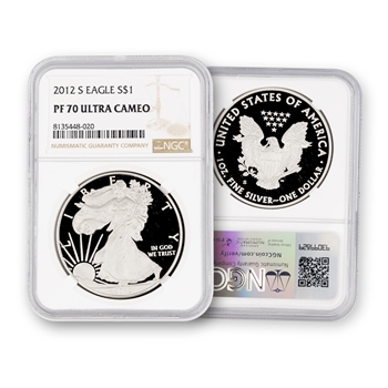 2012 Silver Eagle Proof - San Francisco - NGC 70
