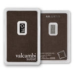 1 Gram Platinum Bar-Valcambi w/ Card