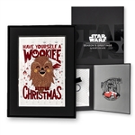 Seasons Greetings Star Wars Wookie Silver Foil Christmas Card