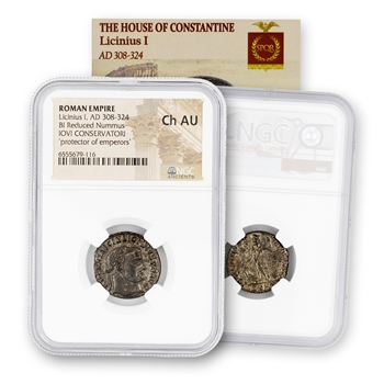 Roman Bronze-Licinius 1st (308 to 324)-NGC AU