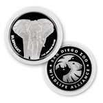 1 Ounce Silver Round-San Diego Zoo-Elephant