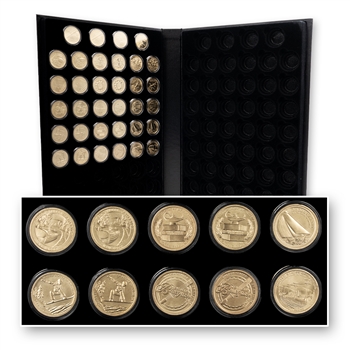 2018 to 22 Innovation Dollars with Display Album-Philadelphia and Denver Mint-34 coins