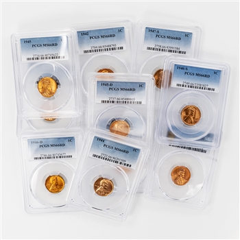 Wheat Cent Hoard-PCGS 66 Red-Up to 10 Different