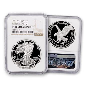 2021 Silver Eagle-T2 Proof W-NGC 70