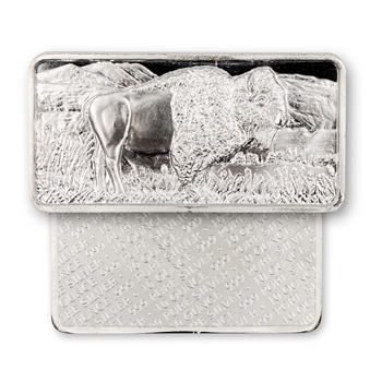 10 Ounce Silver Bar-Roaming Bison