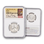 1960 Washington Quarter - Type B - NGC 65 Bill Fivaz