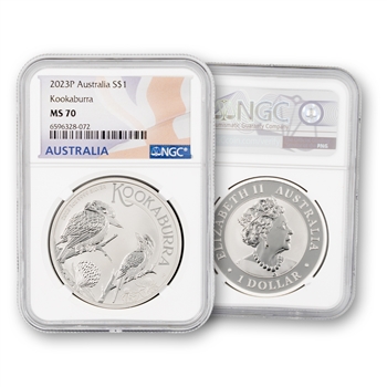 2023 Australian Kookaburra 1oz Silver - NGC70