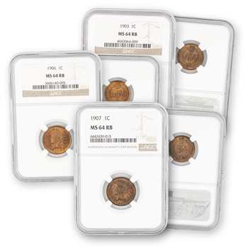 Indian Head Cent-NGC 64 Red Brown(RB)