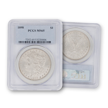 1898 Morgan Silver Dollar-Philadelphia Mint-PCGS 65