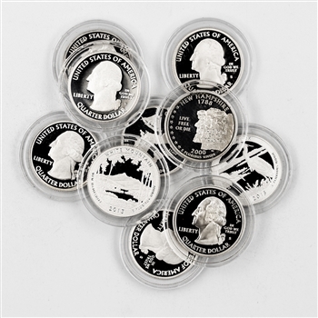 90% Silver San Francisco Proof Quarters-State & National Parks