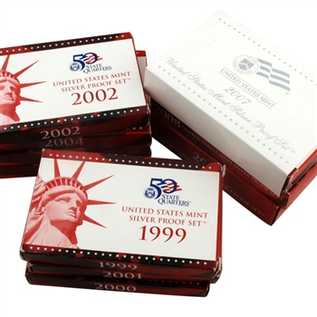 US Mint SILVER Proof Sets-99 to 09-EasyPay #1 ($69.95)