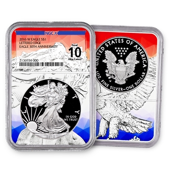 2016 Silver Eagle-Proof-NGC X10
