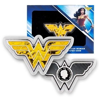 2022 Cooks Island-Wonder Woman Shaped Coin-Proof